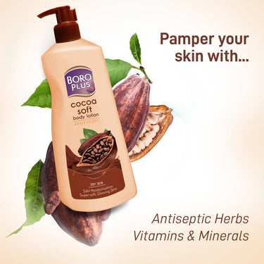 BOROPLUS Boro Plus Cocoa Soft Body Lotion For Skin Combination , 400 Ml, 1 Count